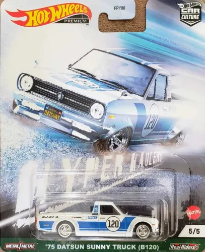 '75 Datsun Sunny Truck - HotWheels Premium, Hyper Haulers - Rodas de borracha, Car Culture