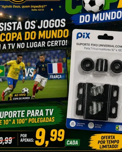 Suporte Fixo Universal para TV 10? a 100? | Até 80kg
