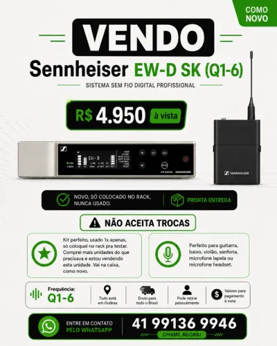 Sennheiser EW-D Transmissor Sem Fio 
