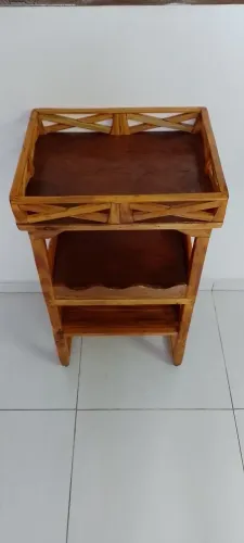 Fruteira de Madeira Artesanal 3 Níveis | Organizador de Cozinha/ Cantinho para café