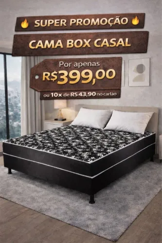 Cama box casal D33 R$399,00