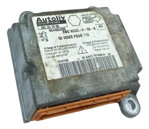 Módulo Airbag Impacto Colisão Peugeot 206 1.6 2002 2003 2004