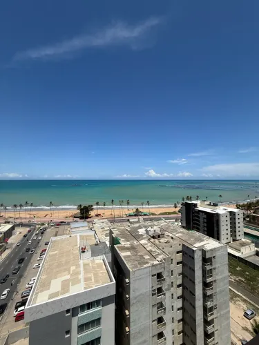 Vista para o mar quarto e sala Edf Wish