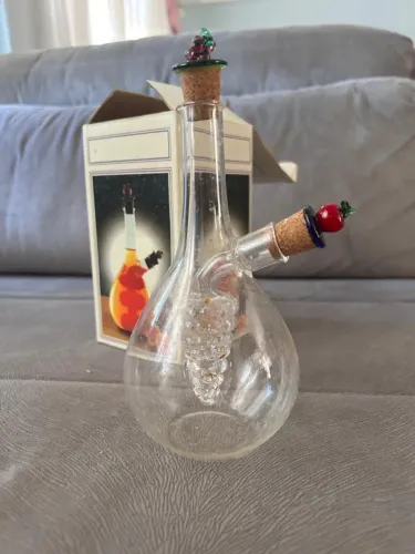2 em 1 Dispensador Azeite de Oliva e Vinagre Galheteiro - Vidro Transparente Bico Dosador