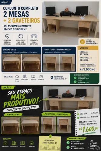 Mesas para escritório