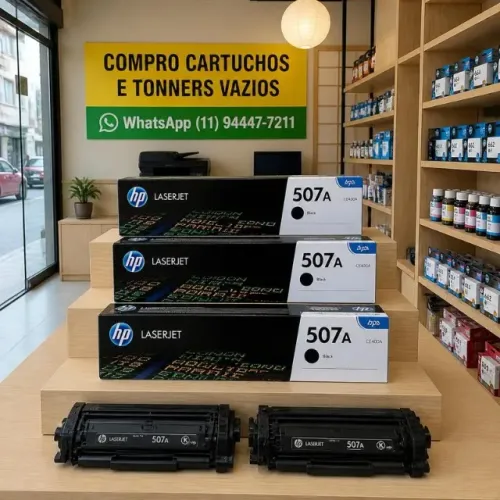Cartucho de toner para impressora HP, modelo CE400A (507A)