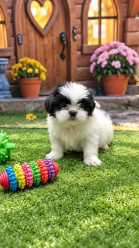 Linda filhote de Shih Tzu mini