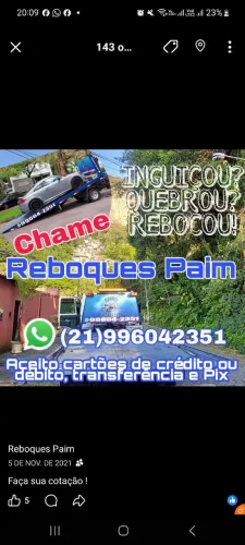 Serviços de Reboques. 