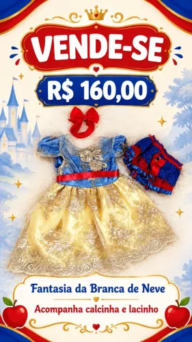 Vestido da branca de neve