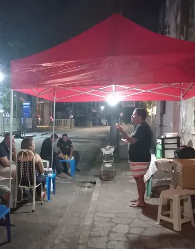 Tenda 3x3 vermelha sanfonado com capa