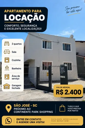 Apartamento 2 quartos próximo continente shopping 