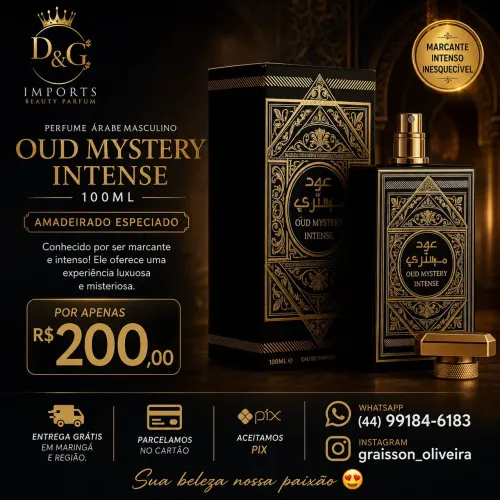 Perfume Árabe Oud Mistery Intense 100ml