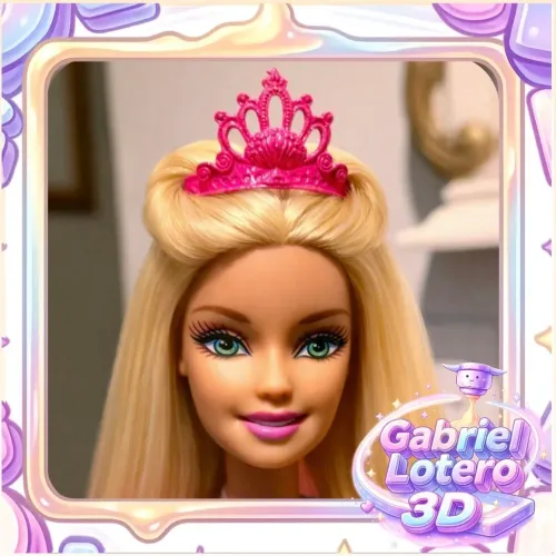 Coroa para a boneca Merliah do filme Barbie Vida de Sereia - impressão 3D