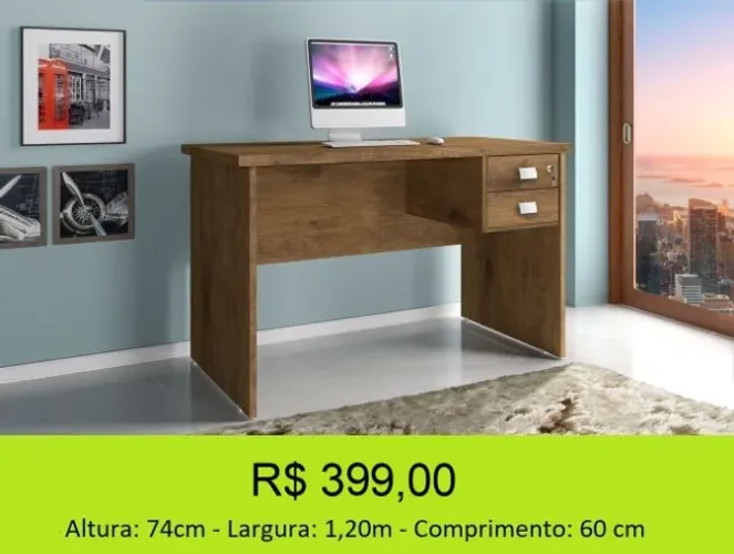 Escrivaninha 100% mdf super reforçada - retire hoje mesmo