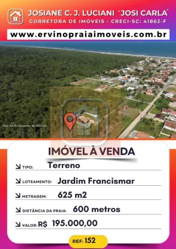 Terreno para Venda, praia do Ervino