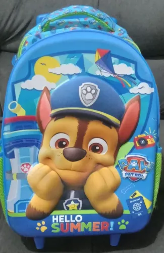 Mochila de rodinhas Patrulha Canina.