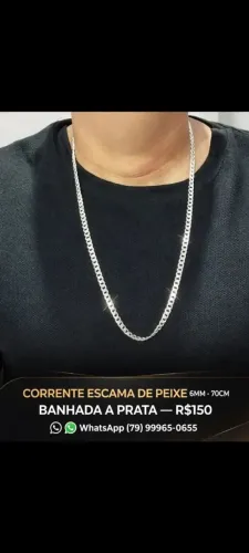 Correntes Banhada a Prata