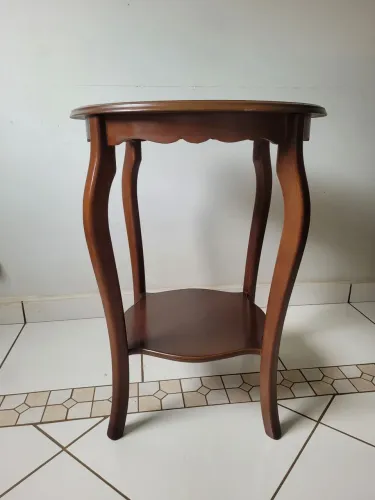 Mesa de apoio - madeira maciça - cor imbuia