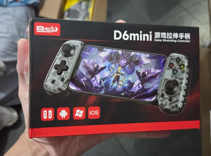 Controle BSP D6Mini - Compatível com Android, iOS, Windows e Switch. Estado de novo.