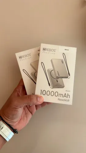 BATERIA PORTÁTIL POR INDUÇÃO PARA IPHONE COM 10.000mah ORIGINAL HREBOS, LOJA NO RIOMAR.