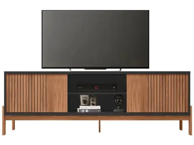 Rack para TV 75? 2 Portas Caemmun Tannen 1.