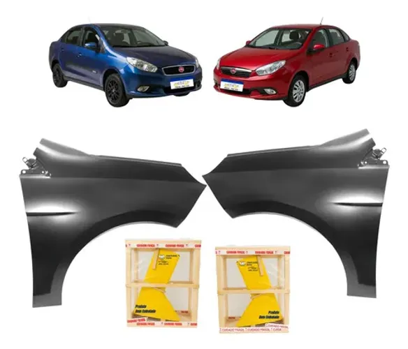 Par Paralama Fiat Grand Siena Attractive Essence 2012 A 2021