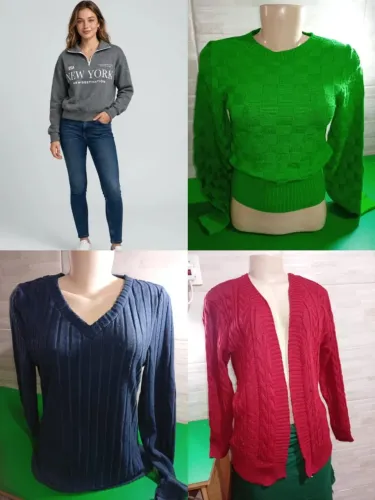 Estoque / Lote de 248 peças de roupas femininas novas