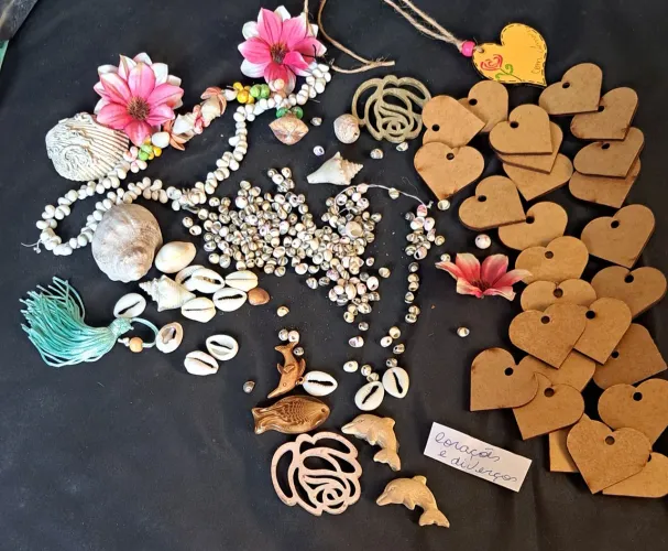 Lote para biju com conchas de mar 