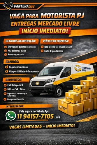 Vaga para motorista