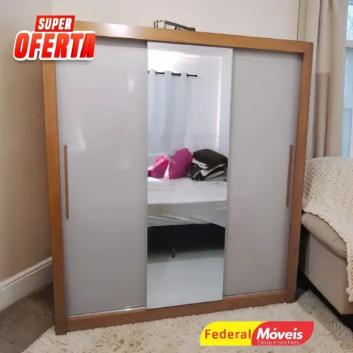 Guarda Roupa 3 Portas em Oferta Imperdível - Temos Crediário