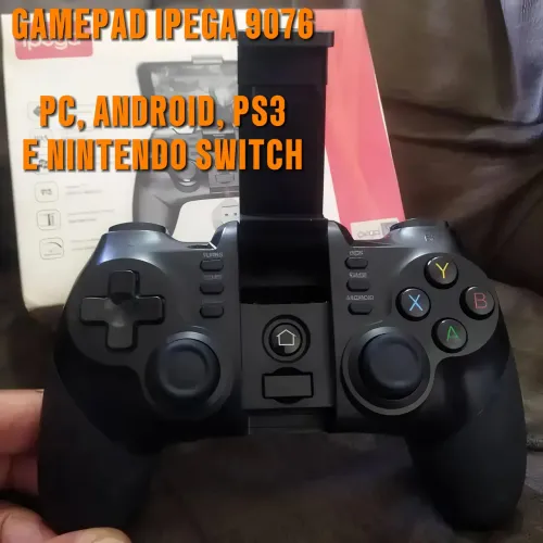 Controle iPega PG-9076 Bluetooth + Receptor USB - PC, Android, PS3 e Switch