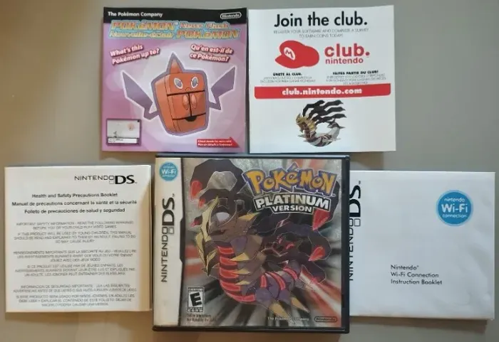 Pokémon Platinum Nintendo DS Original (EUA) | Caixa + Manual + TODOS os Encartes | Sem Jog