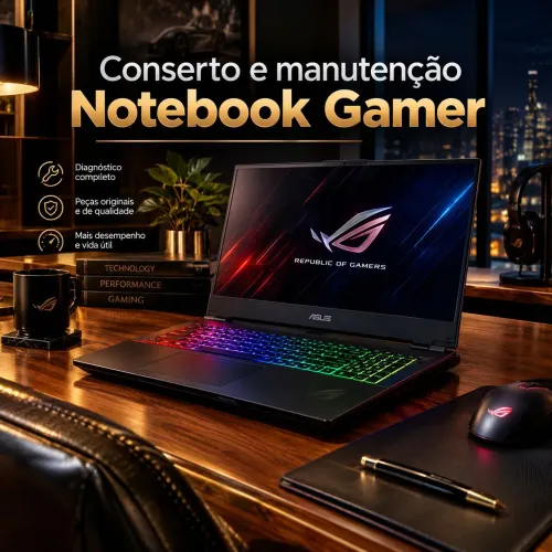 Conserto e Manutenção de Notebook Gamer - ASUS, Acer, Dell, Alienware, Lenovo