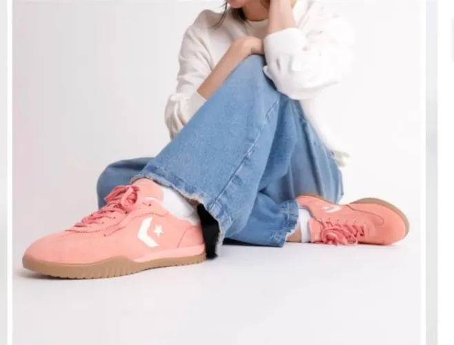 Tênis converse rosa suede 