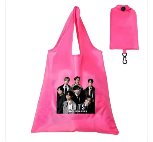 Ecobag Sacola BTS com gancho coreano 