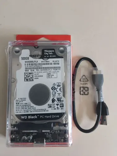 HD Externo 500 GB WD Black + Case + Cabo USB 3.0