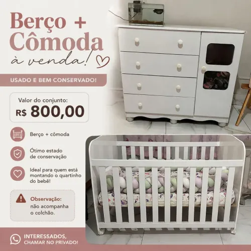 Berço+ cômoda 