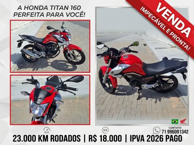 TITAN 160 HONDA, MOTO DE GARAGEM UNICO DONO