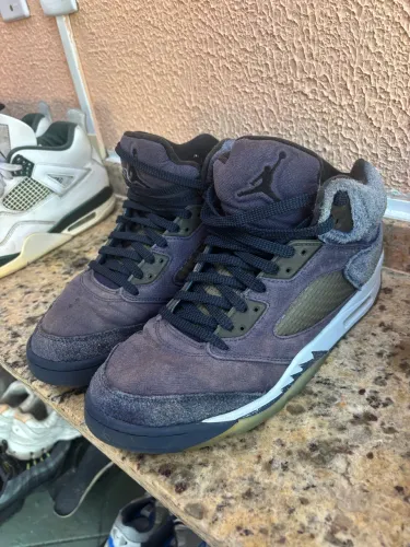 Nike Air Jordan 5 Retro SE Midnight Navy Blue Georgetown Grey (Men's)