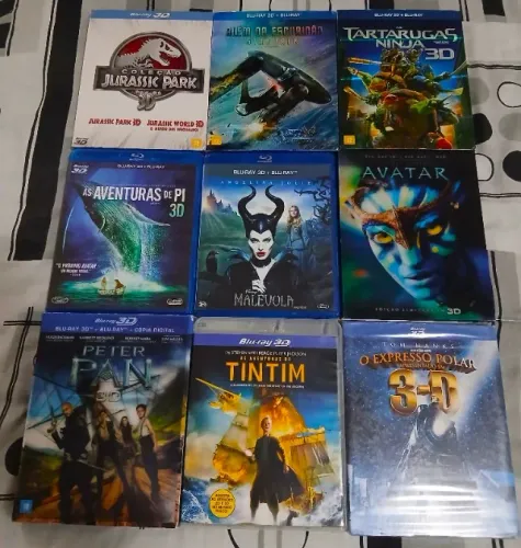 Combo com 9 filmes em Blu-rays 3D (NOVOS), conforme fotos