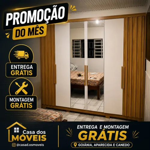 Guarda roupa Araguaia com espelho