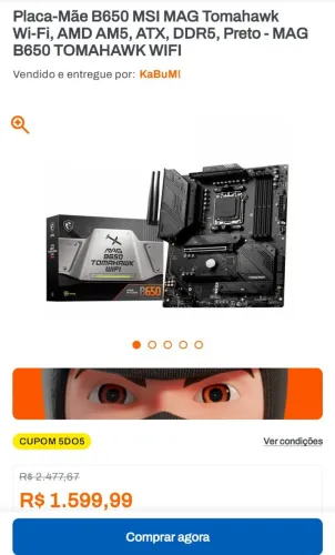 MSI Placa-Mãe MAG B650 Tomahawk Wifi