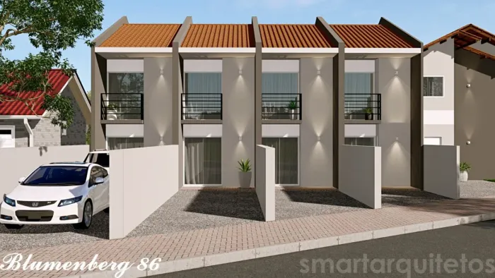 Vendo Sobrados na Planta, 02 Quartos - Bairro Itoupava Central