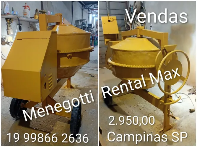 Venda betoneira  Menegotti Rental Max 400 l