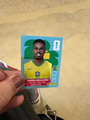 Figurinha copa jogador do Brasil Gabriel Magalhães