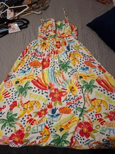 Vestido Farm estampa Alto Astral