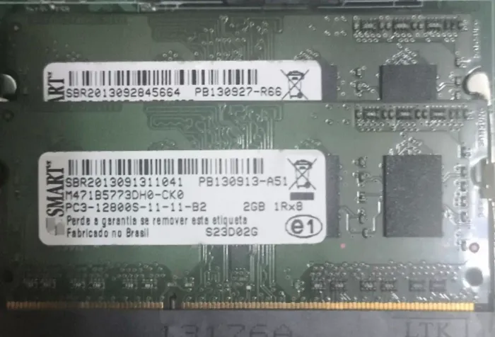 Memória ram 4 gb (2 de 2 gigas) ddr3