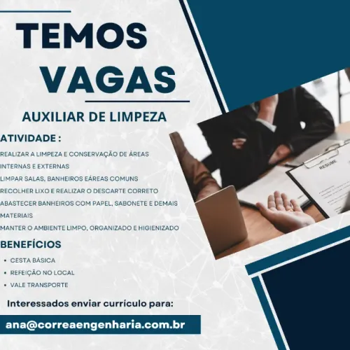 Auxiliar de Limpeza empresarial