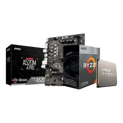 Kit AMD Ryzen 3 3200G + Placa-Mâe MSI A520M-A PRO. Entrego.