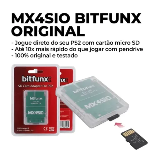 MX4SIO para PlayStation 2 - Compatível com Cartão Micro SD | NOVO